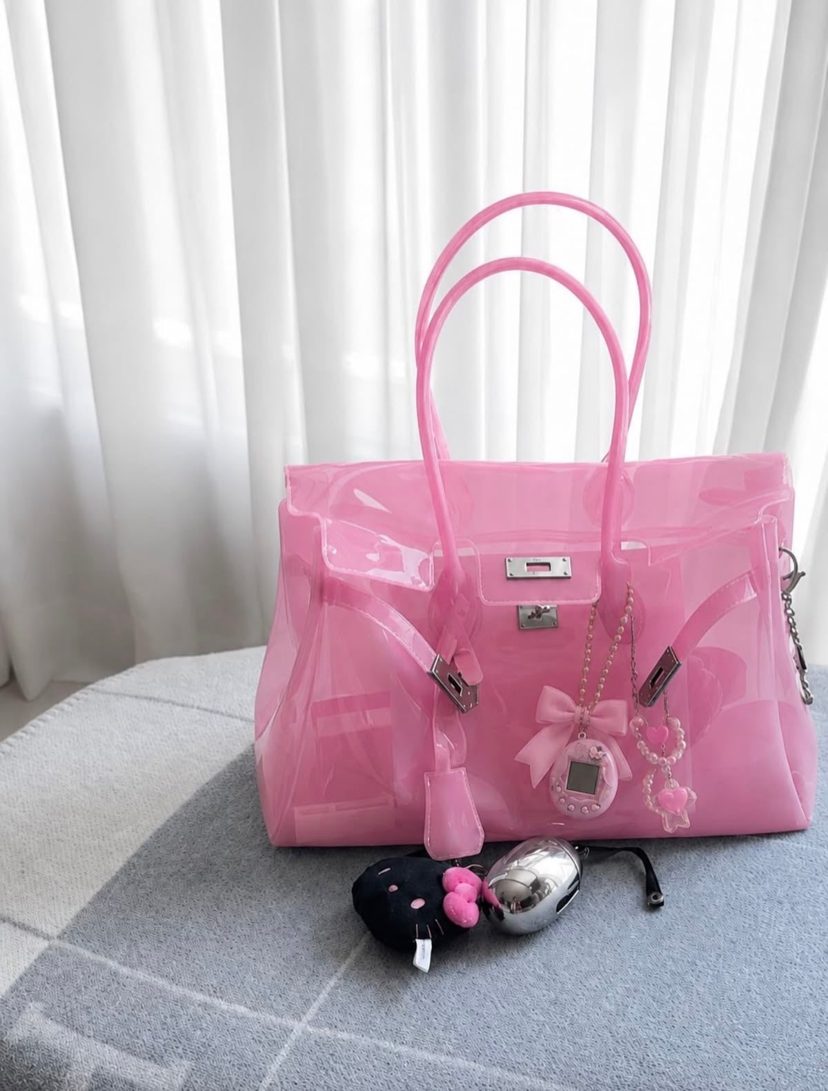 MONARCHE JELLY BAG -baby blue