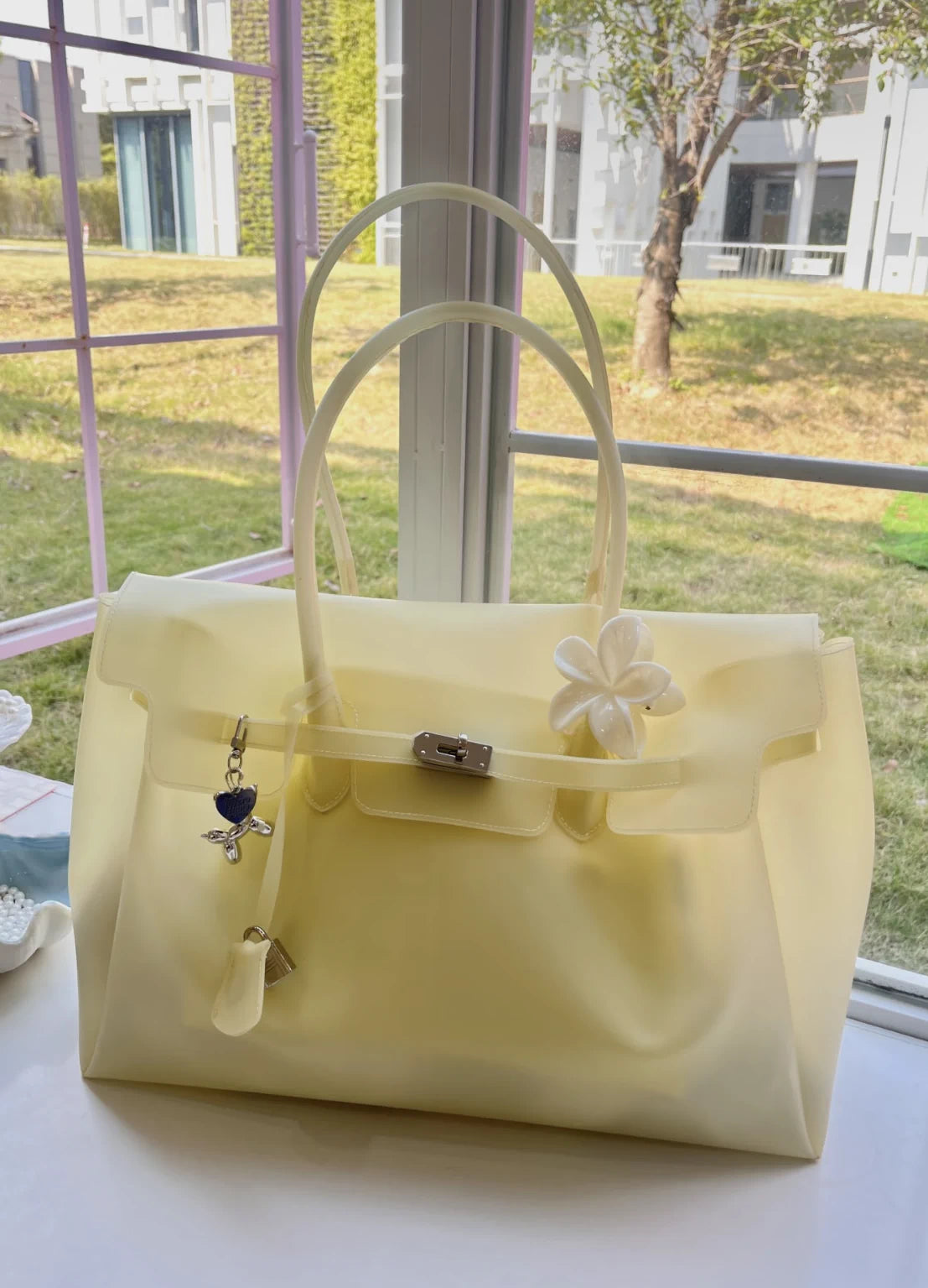 MONARCHE JELLY BAG -baby blue